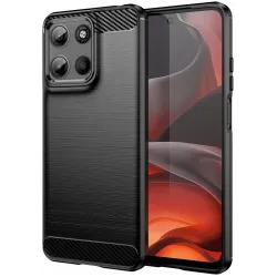 Phonesta Carbon Silikonový Zadní kryt pouzdro pro Motorola Moto G17/G17 Power/G15/G15 Power - Černé