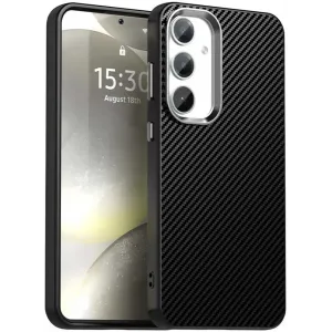 Phonesta IMD Carbon Fiber Zadní kryt pouzdro pro Samsung Galaxy S25 Plus/S24 Plus - Černé