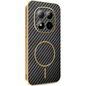 Phonesta Luxury Carbon Fiber Zadní kryt pouzdro s MagSafe pro Xiaomi Redmi Note 15 Pro 5G - Černé