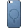 Phonesta Retro Vegan Leather MagSafe Zadní kryt pouzdro pro Apple iPhone 17e/16e - Modré 2