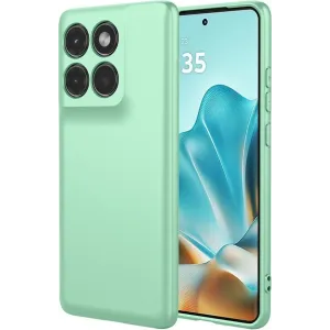 Phonesta Soft Silk Silikonový Zadní kryt pouzdro pro Motorola Edge 60 / Edge 60 Fusion - Matcha zelené