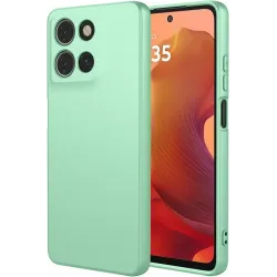 Phonesta Soft Silk Silikonový Zadní kryt pouzdro pro Motorola Moto G17/G17 Power/G15/G15 Power - Matcha zelené