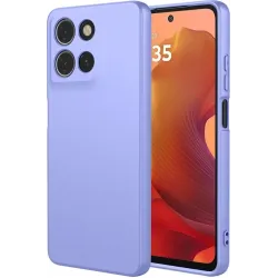 Phonesta Soft Silk Silikonový Zadní kryt pouzdro pro Motorola Moto G17/G17 Power/G15/G15 Power - Fialové