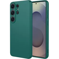 Phonesta Soft Silk Silikonový Zadní kryt pouzdro pro Samsung Galaxy S26 Ultra - Tmavě zelené