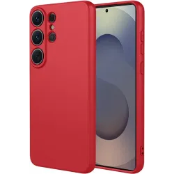 Phonesta Soft Silk Silikonový Zadní kryt pouzdro pro Samsung Galaxy S26 Ultra - Červené