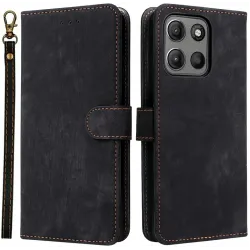 Phonesta Vintage Skin Peněženkové pouzdro pro Motorola Moto G17/G17 Power/G15/G15 Power - Černé